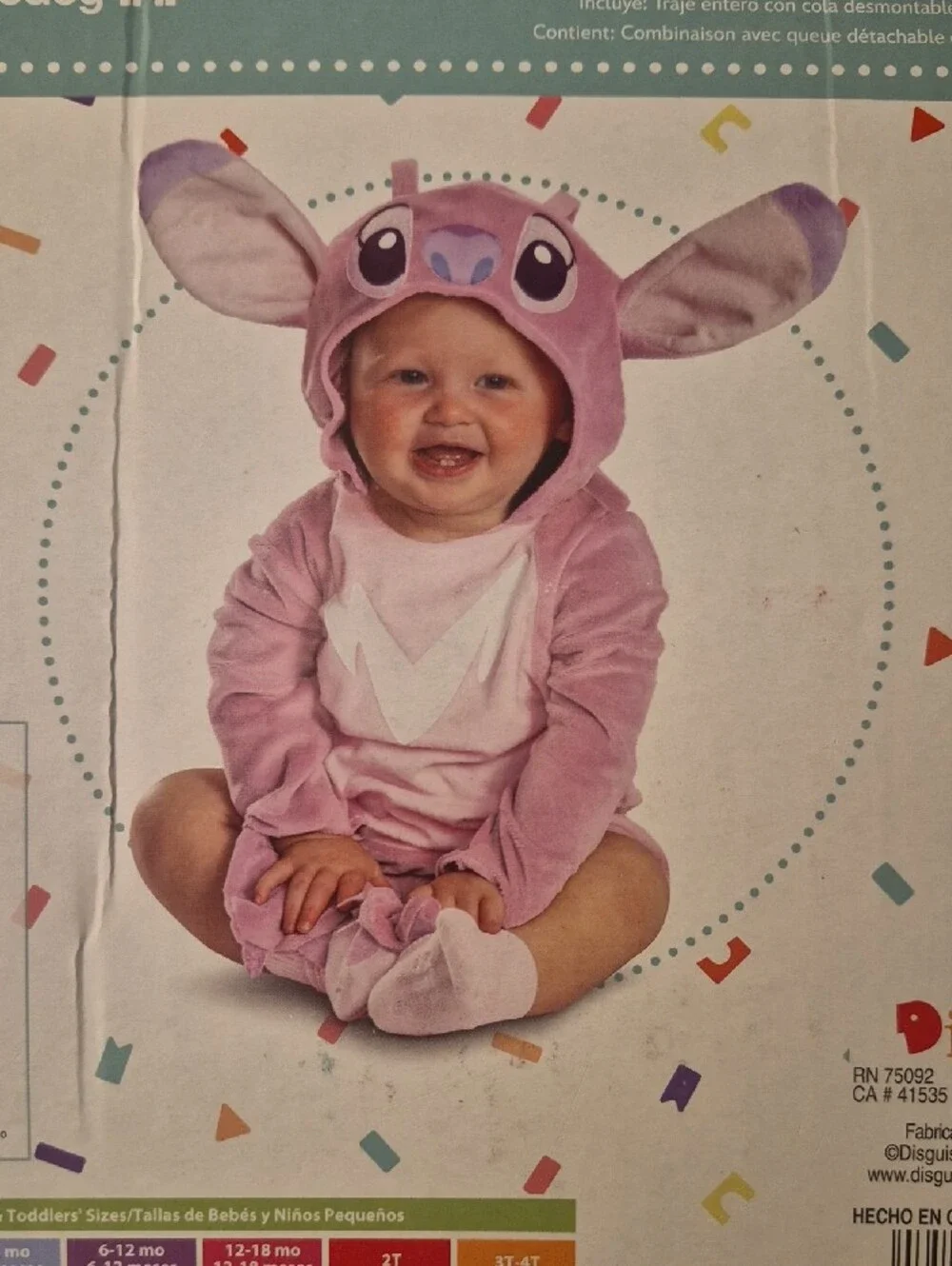 Disney Pink & Lavender Baby Stitch 'Angel' Infant Hat - Kids Accessories